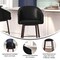 Flash Furniture 26" Black LeatherSoft Barstool with Wood Legs, PK 2 2-AY-1928-26-BK-GG - alternate 8
